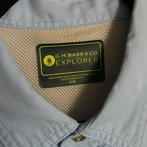 G.H. Bass & Co. Explorer - Casual Utility Shirt In Oxford Blue, Size L - Picture 2 of 5